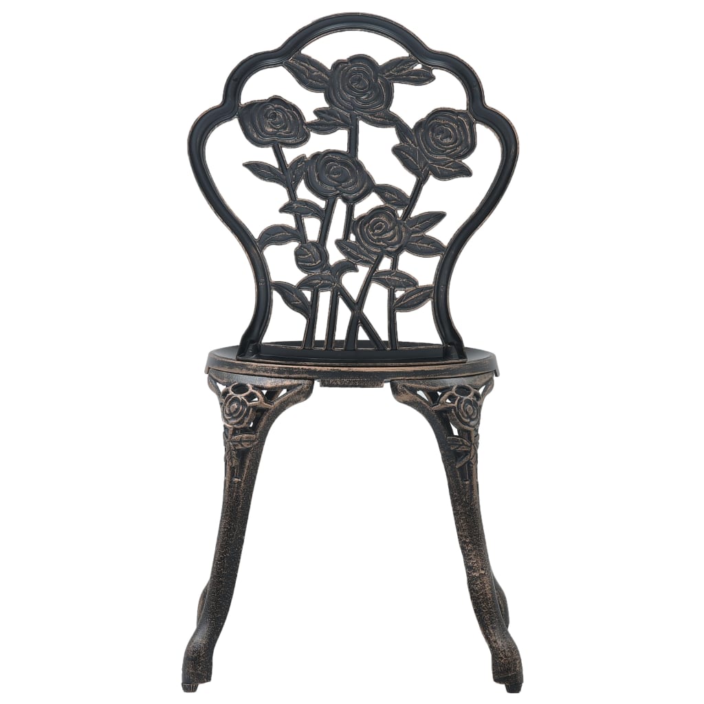 Bistro Chair | Set of 2 | Bronze | Cast aluminium | Regular | Durable