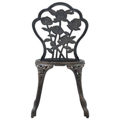 Bistro Chair | Set of 2 | Bronze | Cast aluminium | Regular | Durable