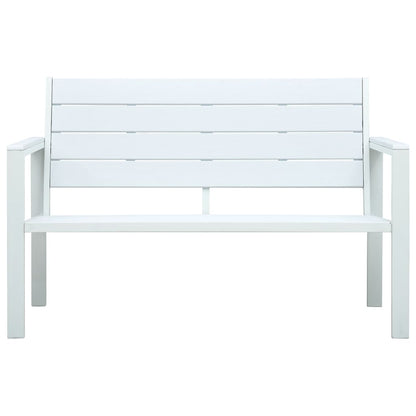 Garden Bench | White | HDPE and Steel | 120 cm |  Durable  | Garden Bench