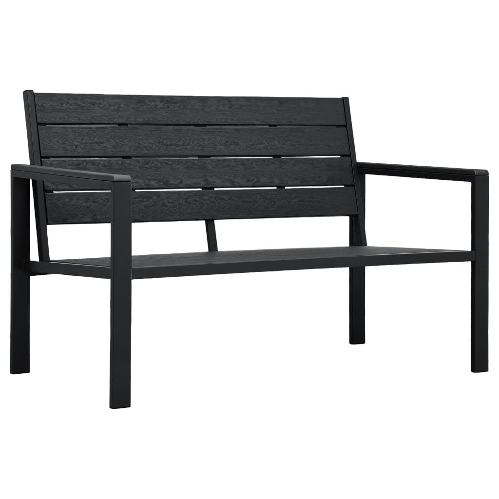 Garden Bench | Black | HDPE | 120 cm long |  Durable  | Garden Bench
