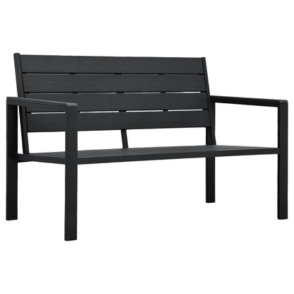 Garden Bench | Black | HDPE | 120 cm long |  Durable  | Garden Bench