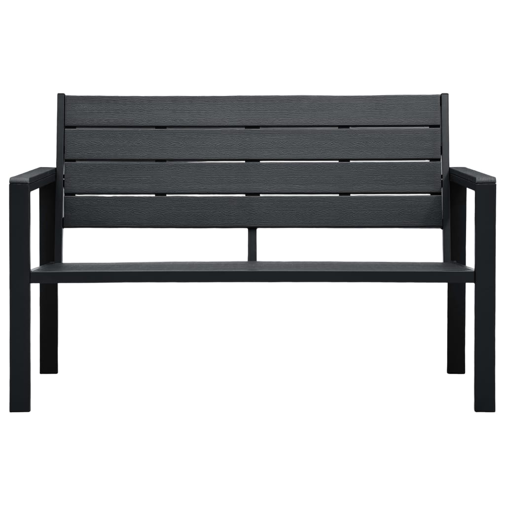Garden Bench | Black | HDPE | 120 cm long |  Durable  | Garden Bench
