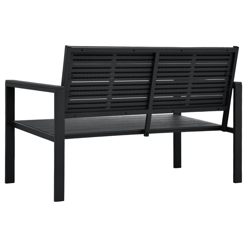 Garden Bench | Black | HDPE | 120 cm long |  Durable  | Garden Bench
