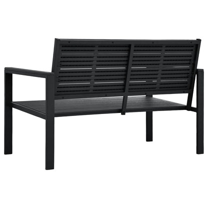 Garden Bench | Black | HDPE | 120 cm long |  Durable  | Garden Bench
