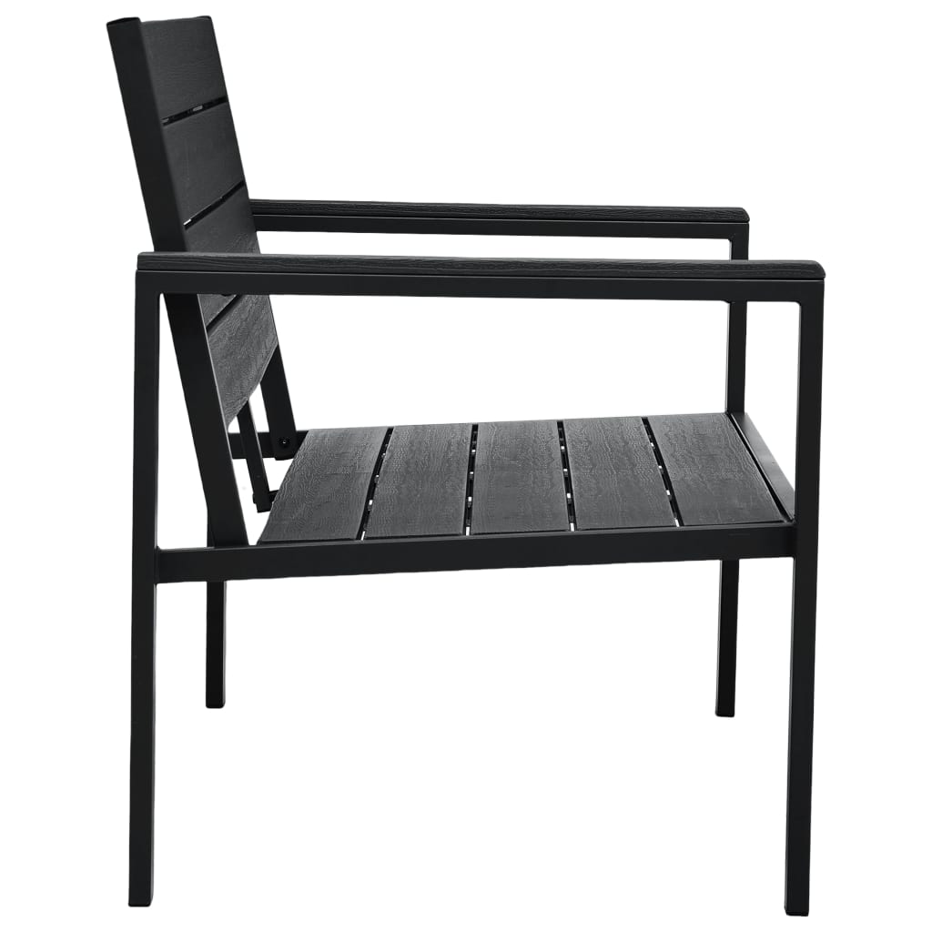 Garden Bench | Black | HDPE | 120 cm long |  Durable  | Garden Bench