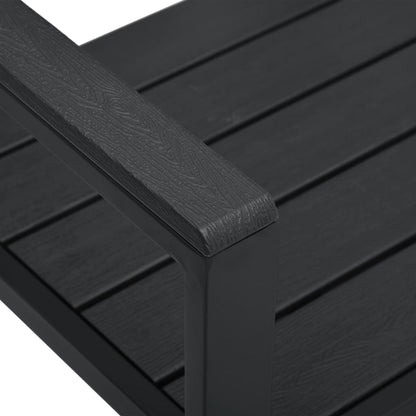 Garden Bench | Black | HDPE | 120 cm long |  Durable  | Garden Bench