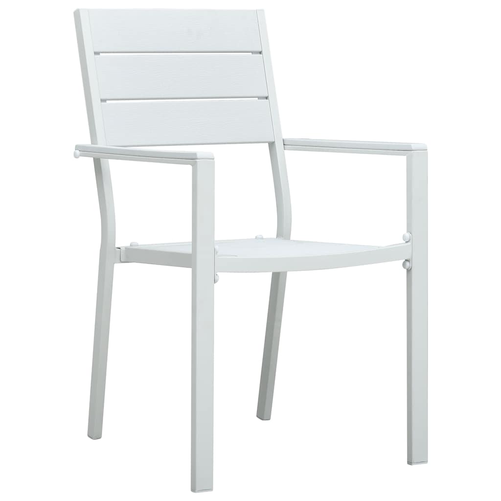 Garden Chair | Set of 4 | White | HDPE and steel | Standard | Durable