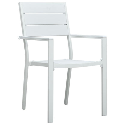 Garden Chair | Set of 4 | White | HDPE and steel | Standard | Durable