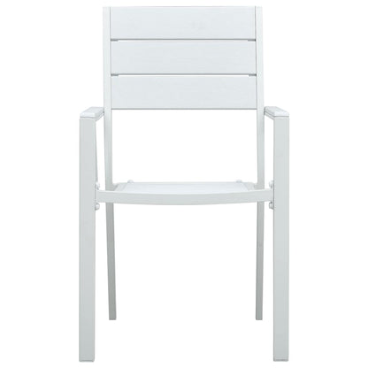 Garden Chair | Set of 4 | White | HDPE and steel | Standard | Durable
