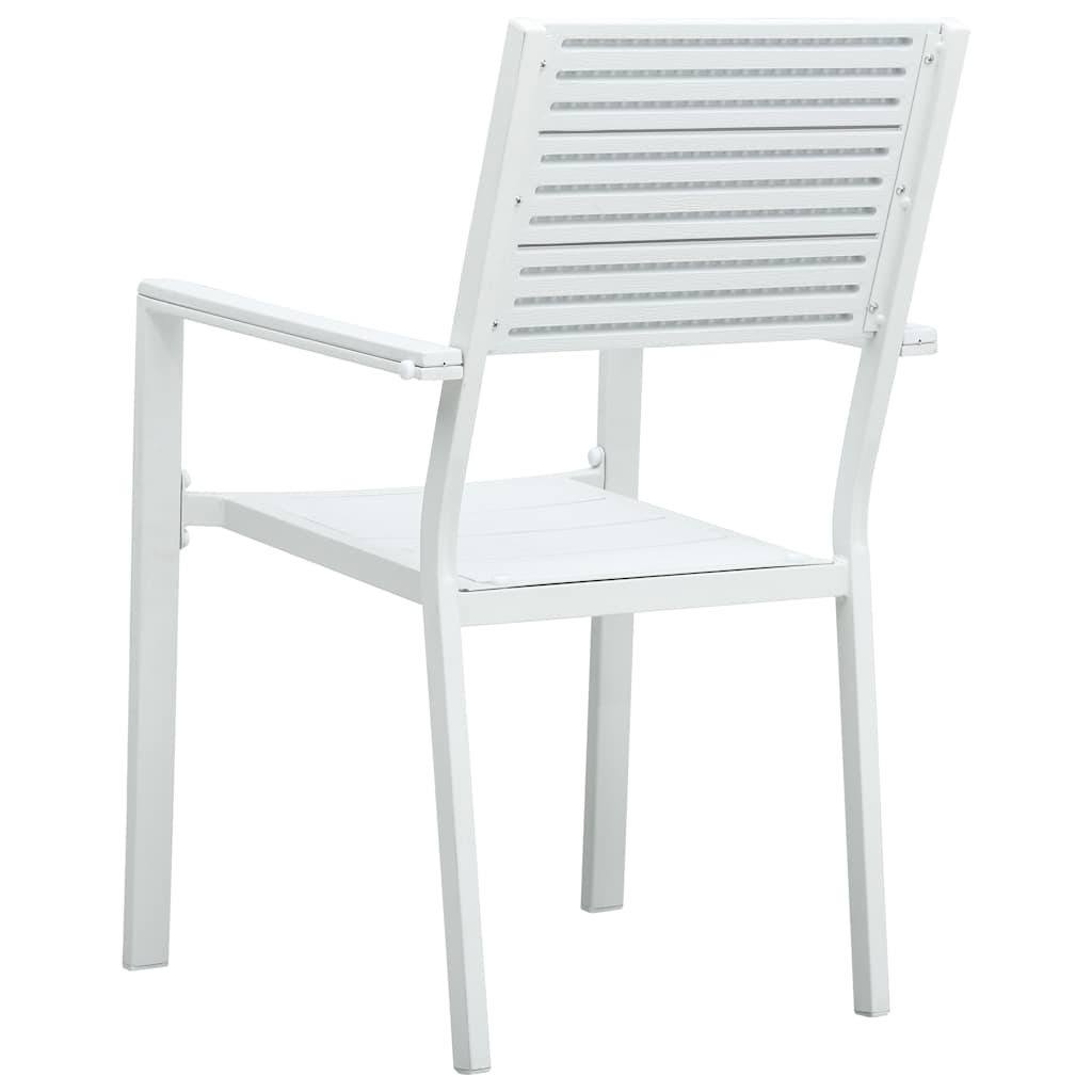 Garden Chair | Set of 4 | White | HDPE and steel | Standard | Durable