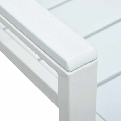 Garden Chair | Set of 4 | White | HDPE and steel | Standard | Durable