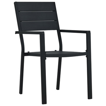 Garden Chair | Set of 2 | Black | HDPE | Standard | Durable