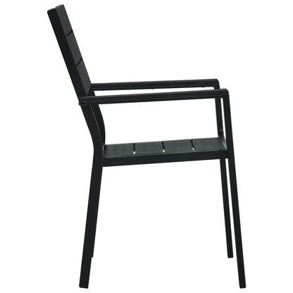 Garden Chair | Set of 2 | Black | HDPE | Standard | Durable