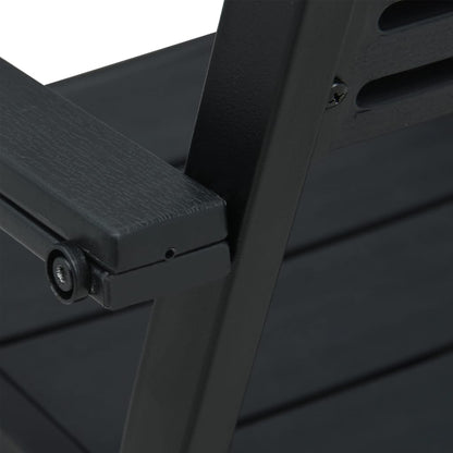 Garden Chair | Set of 2 | Black | HDPE | Standard | Durable