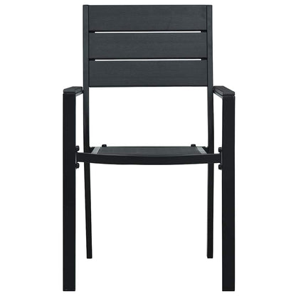 Garden Chair | Set of 4 | Black | HDPE | 4 chairs | Durable