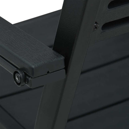 Garden Chair | Set of 4 | Black | HDPE | 4 chairs | Durable