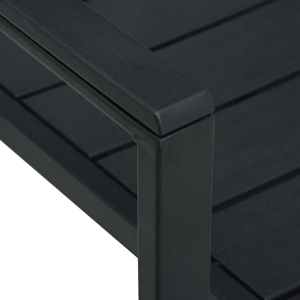 Garden Chair | Set of 4 | Black | HDPE | 4 chairs | Durable