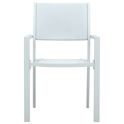 Garden Chair | Set of 4 | White | Plastic | Standard | Light Weight