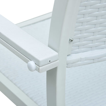Garden Chair | Set of 4 | White | Plastic | Standard | Light Weight