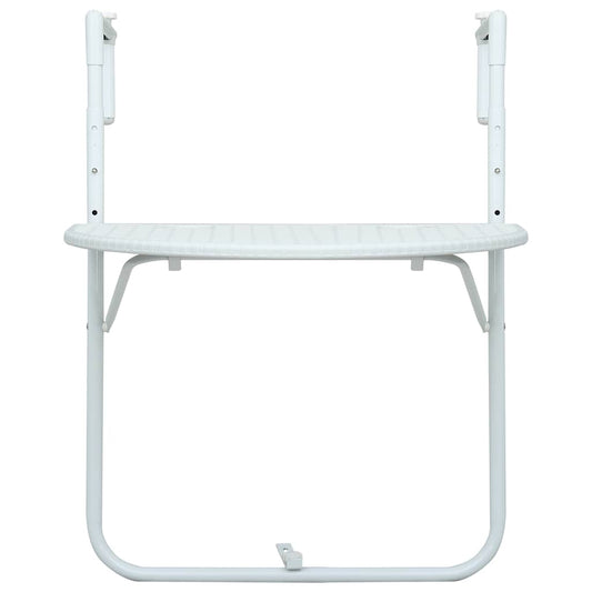 Balcony Table | White | Plastic | Small |  Foldable  | Balcony Table