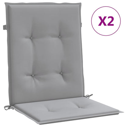 Garden chair cushions 2 pcs Grey 39.37 x 19.69 x 1.18 in