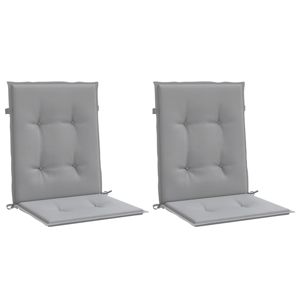 Garden chair cushions 2 pcs Grey 39.37 x 19.69 x 1.18 in