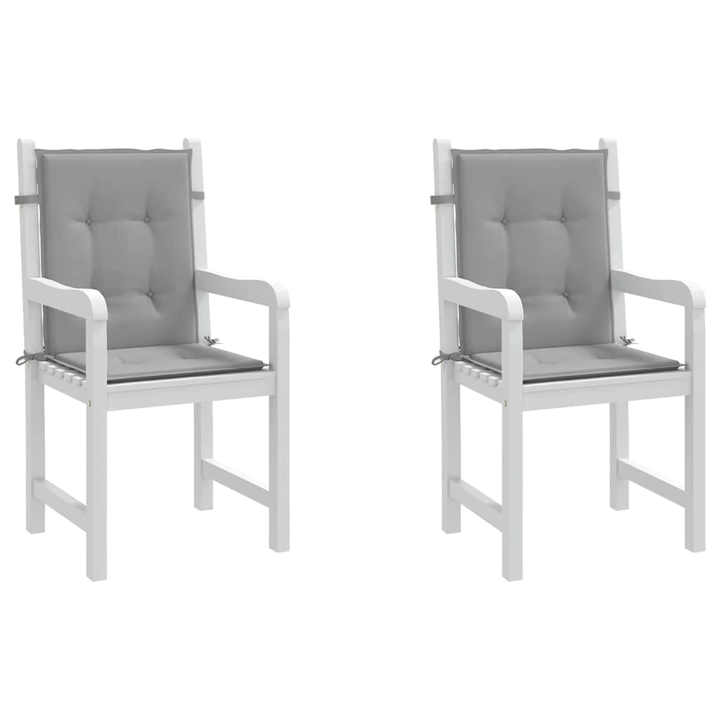 Garden chair cushions 2 pcs Grey 39.37 x 19.69 x 1.18 in
