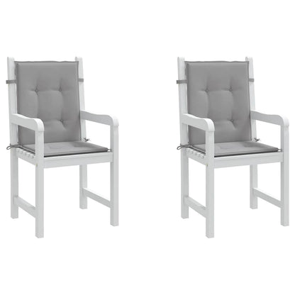 Garden chair cushions 2 pcs Grey 39.37 x 19.69 x 1.18 in