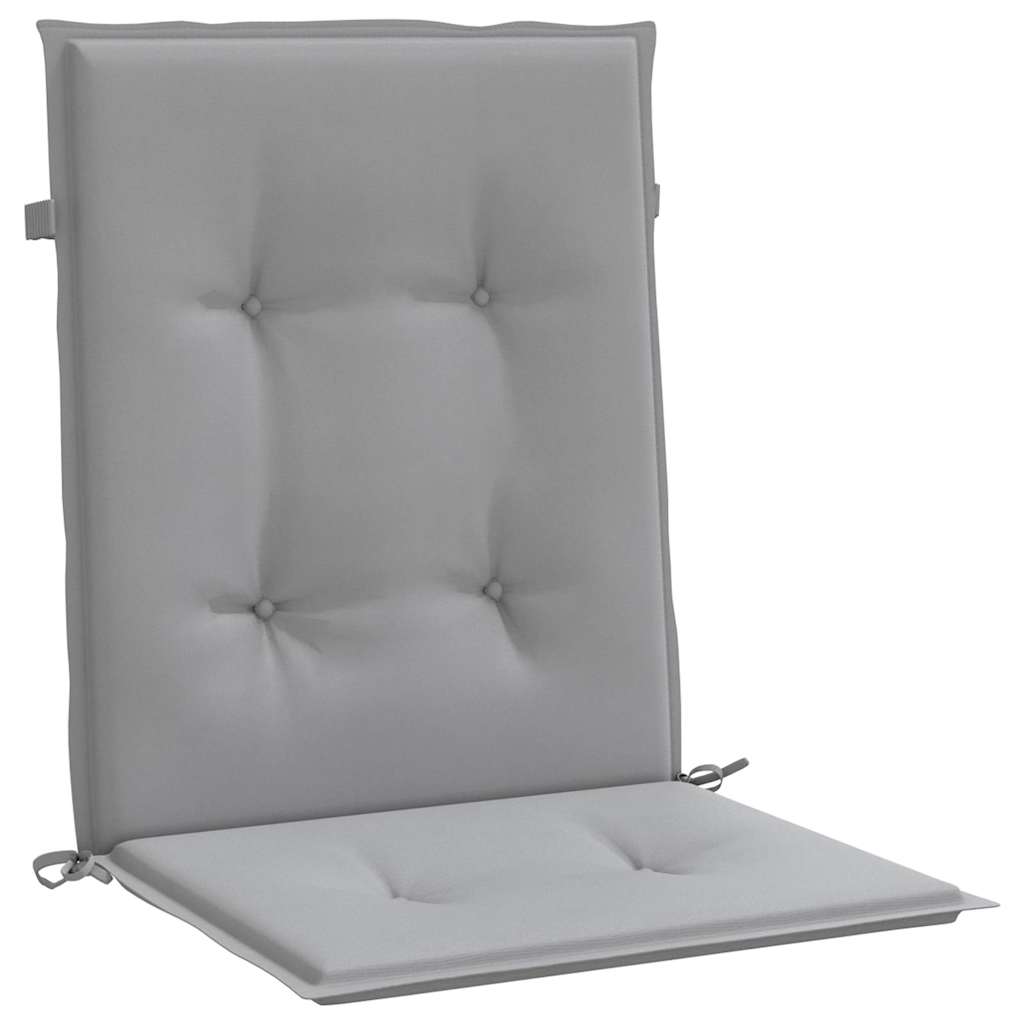 Garden chair cushions 2 pcs Grey 39.37 x 19.69 x 1.18 in