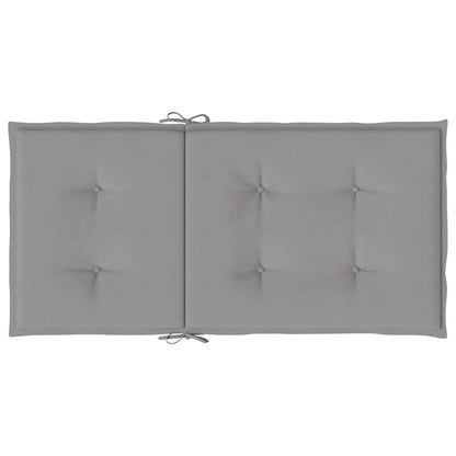 Garden chair cushions 2 pcs Grey 39.37 x 19.69 x 1.18 in
