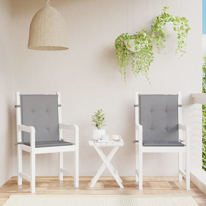 Garden chair cushions 2 pcs Grey 39.37 x 19.69 x 1.18 in