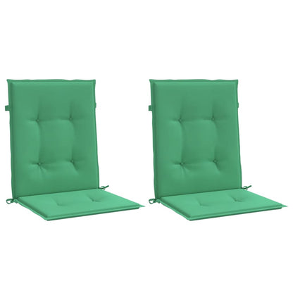 Garden Lowback Chair Cushions 2 pcs Green 39.4"x19.7"x1.2" Oxford Fabric