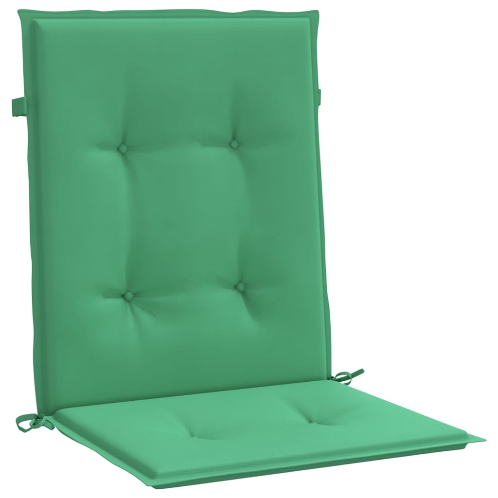 Garden Lowback Chair Cushions 2 pcs Green 39.4"x19.7"x1.2" Oxford Fabric
