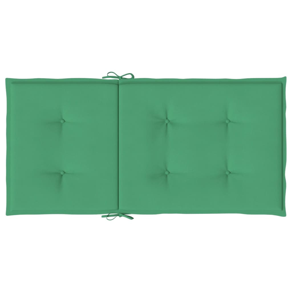 Garden Lowback Chair Cushions 2 pcs Green 39.4"x19.7"x1.2" Oxford Fabric