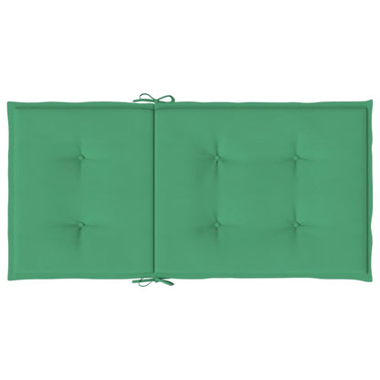 Garden Lowback Chair Cushions 2 pcs Green 39.4"x19.7"x1.2" Oxford Fabric