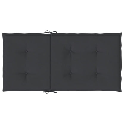 Garden Lowback Chair Cushions 2 pcs Black 39.4"x19.7"x1.2" Oxford Fabric