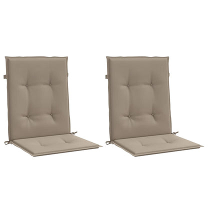 Garden Lowback Chair Cushions 2 pcs Taupe 39.4"x19.7"x1.2" Oxford Fabric