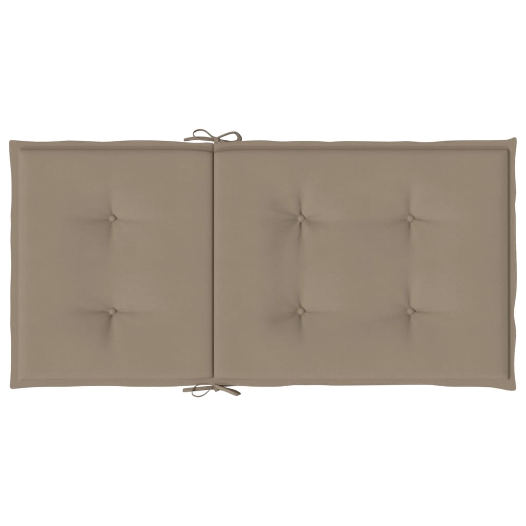 Garden Lowback Chair Cushions 2 pcs Taupe 39.4"x19.7"x1.2" Oxford Fabric