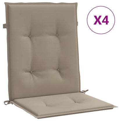 Garden chair cushions 4 pcs Taupe 39.37 x 19.69 x 1.18 in