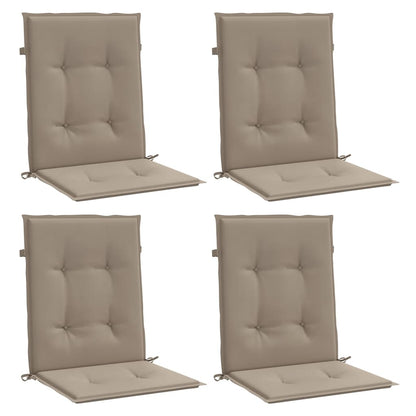 Garden chair cushions 4 pcs Taupe 39.37 x 19.69 x 1.18 in