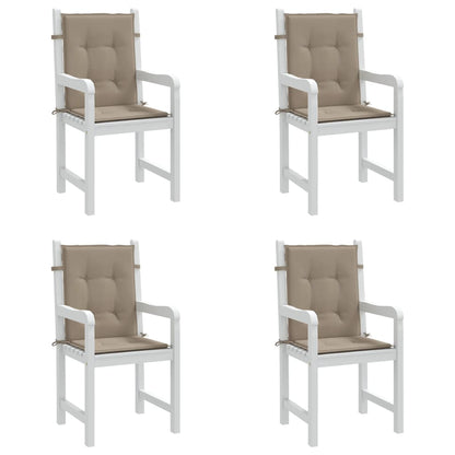 Garden chair cushions 4 pcs Taupe 39.37 x 19.69 x 1.18 in
