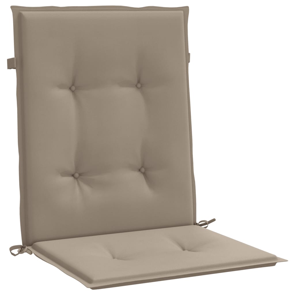 Garden chair cushions 4 pcs Taupe 39.37 x 19.69 x 1.18 in