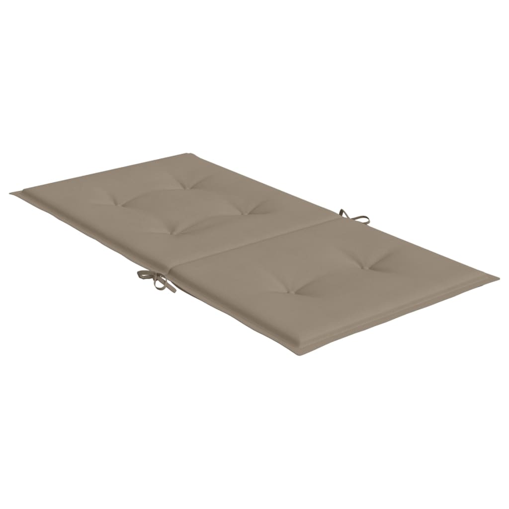 Garden chair cushions 4 pcs Taupe 39.37 x 19.69 x 1.18 in