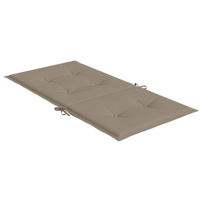 Garden chair cushions 4 pcs Taupe 39.37 x 19.69 x 1.18 in