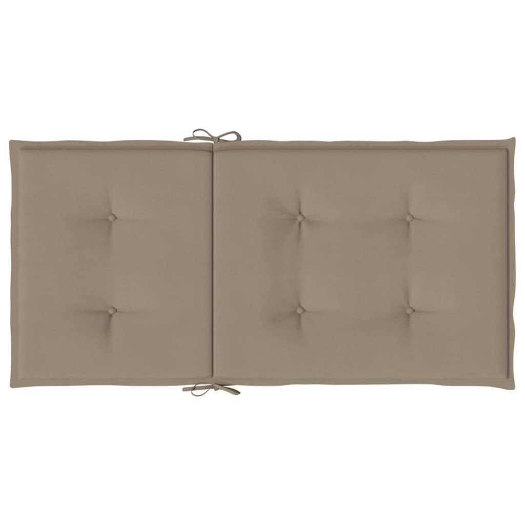 Garden chair cushions 4 pcs Taupe 39.37 x 19.69 x 1.18 in