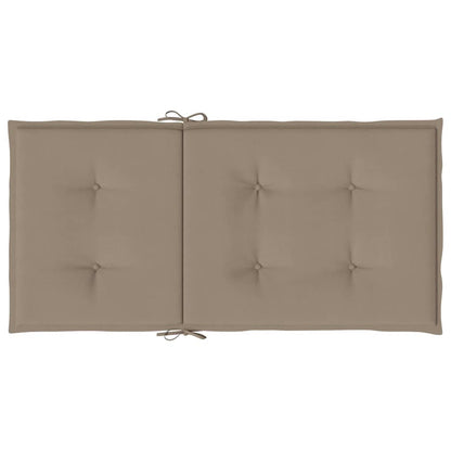 Garden chair cushions 4 pcs Taupe 39.37 x 19.69 x 1.18 in