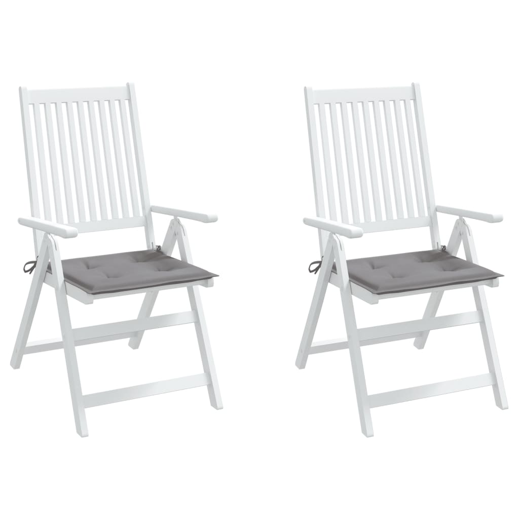 Garden Chair Cushions 2 pcs Gray 19.7"x19.7"x1.6" Oxford Fabric