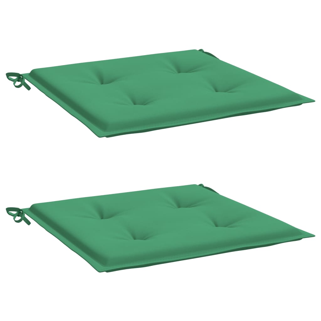 Garden Chair Cushions 2 pcs Green 19.7"x19.7"x1.6" Oxford Fabric