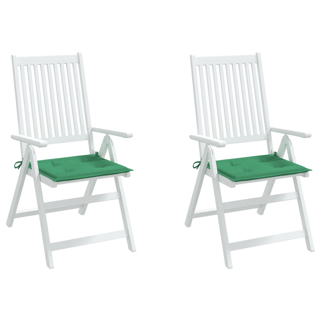Garden Chair Cushions 2 pcs Green 19.7"x19.7"x1.6" Oxford Fabric