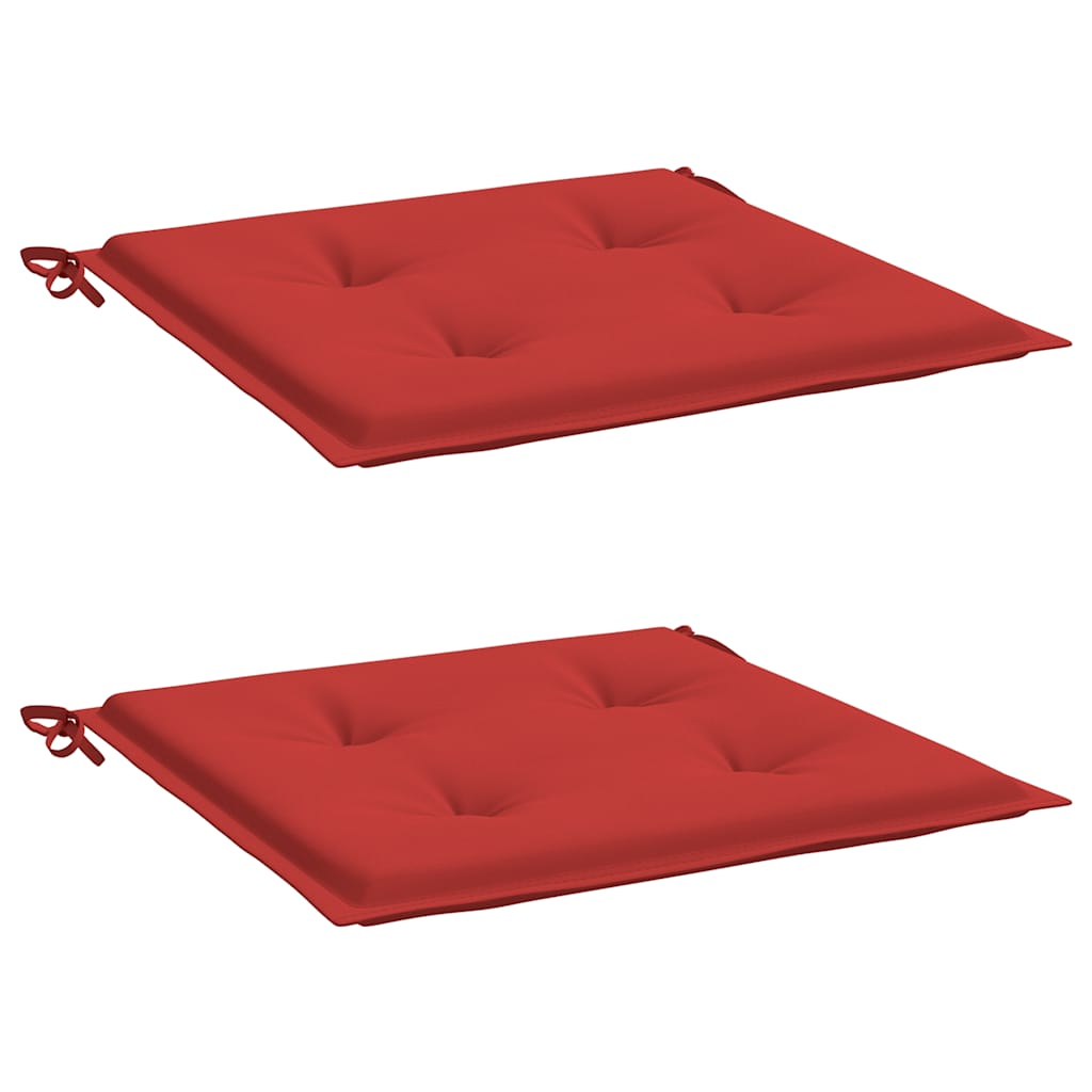 Garden Chair Cushions 2 pcs Red 19.7"x19.7"x1.6" Oxford Fabric